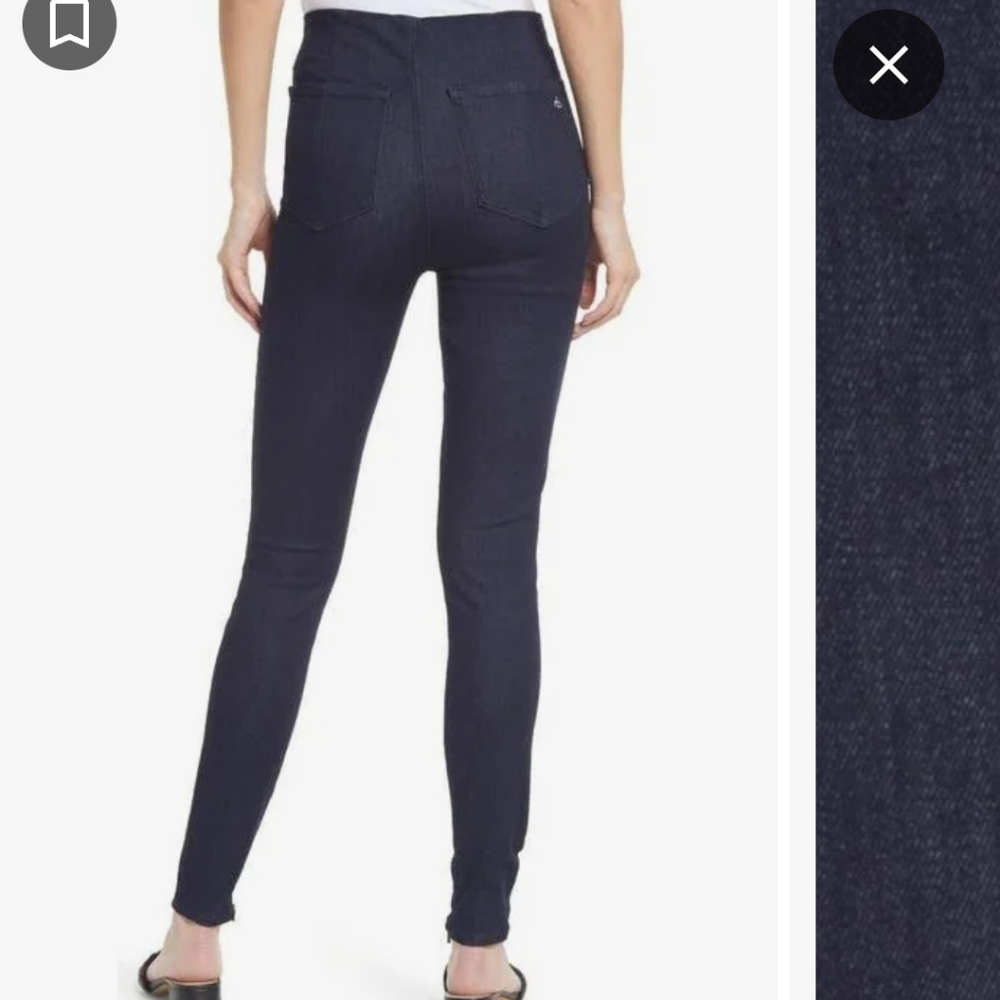 Rag & Bone Nina High-Rise Pull-On Rinse Slim Fit Dark Indigo Jeggings Size XS